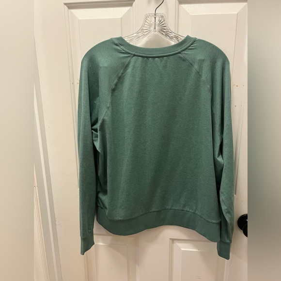 💕 VUORI LIKE NEW WOMEN'S LONG-SLEEVE HALO CREW IN CELANDON HEATHER - Sz LARGE - Picture 7 of 12